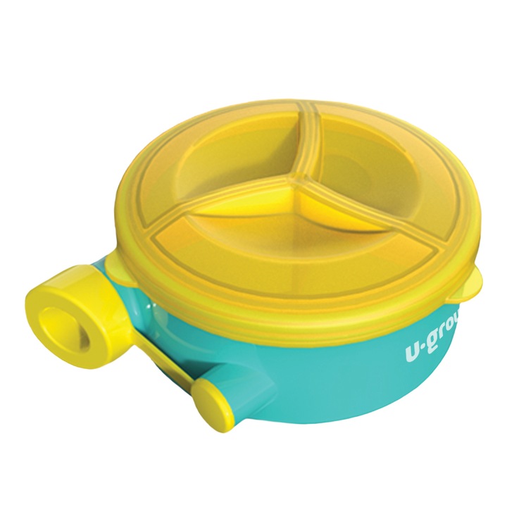 Recipient lapte praf cu 3 compartimente, U-Grow