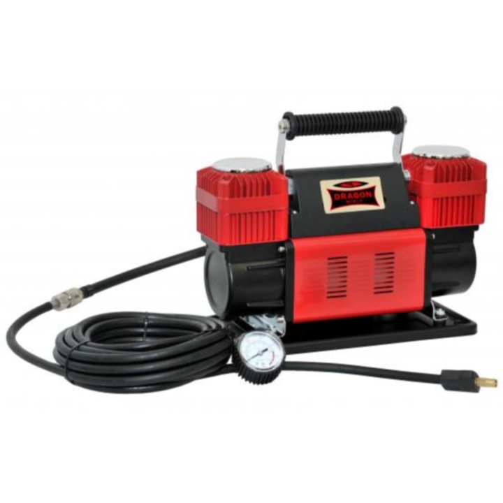 Compresor portabil fara ulei, Dragon Winch DWK-T HD 300, Capacitate 300l/min, 12V