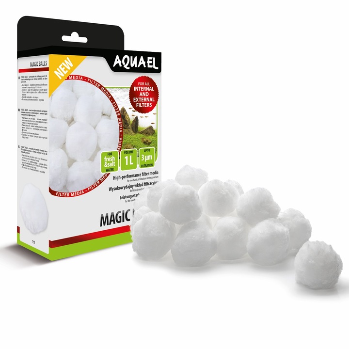 Material filtrant Aquael Magic Balls, pentru acvarii dulci si marine, 1L