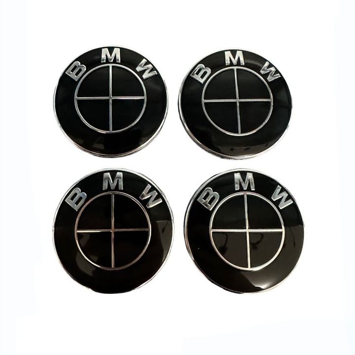 Set 4 capace roti 56mm compatibil/inlocuitor janta roata BMW dupa 2017 Gama G, Cod 6850834 01, Negru