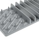 Uscator pentru vase, cu spatiu pentru farfurii si pahare si laveta absorbanta, gri, 45x3.6x16.5cm