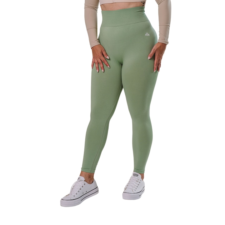 Colanti Fitness Gym Freak Seamless Push Up Talie Inalta, Verde