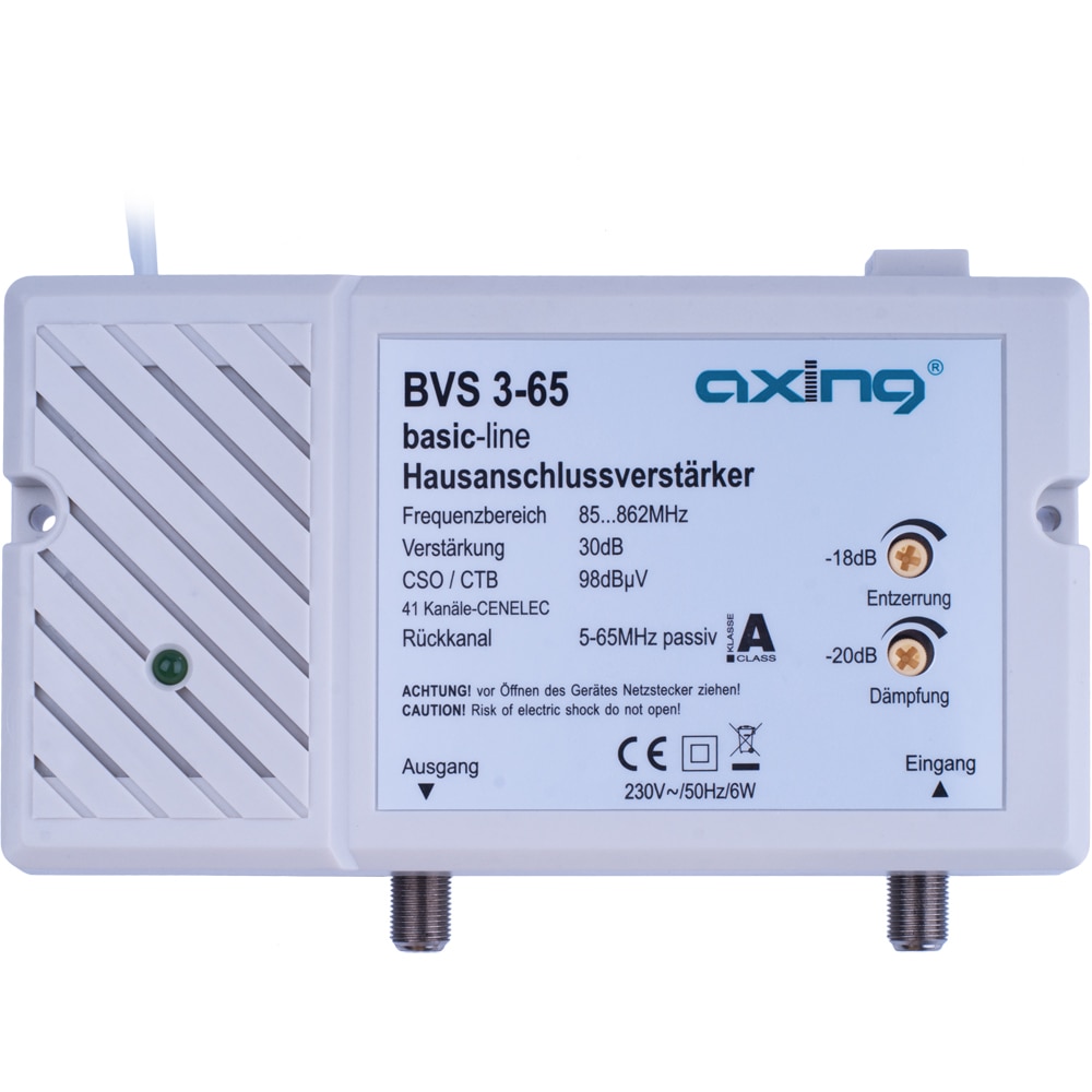 Axing BVS 13-69 Hausanschlussverstärker mit aktivem Rückkanal 5-65 MHz