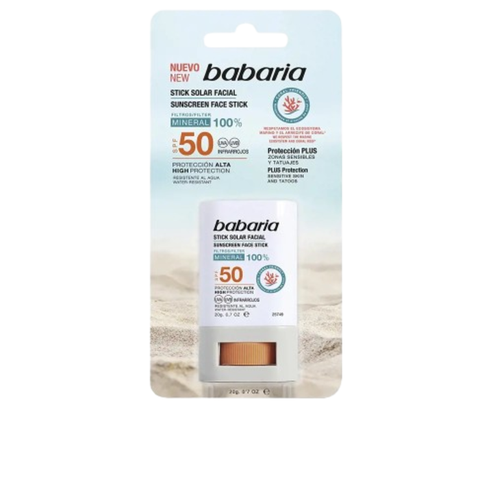 Stick facial cu protectie solara ridicata, Babaria Solar Stick Facial SPF50, 20 g