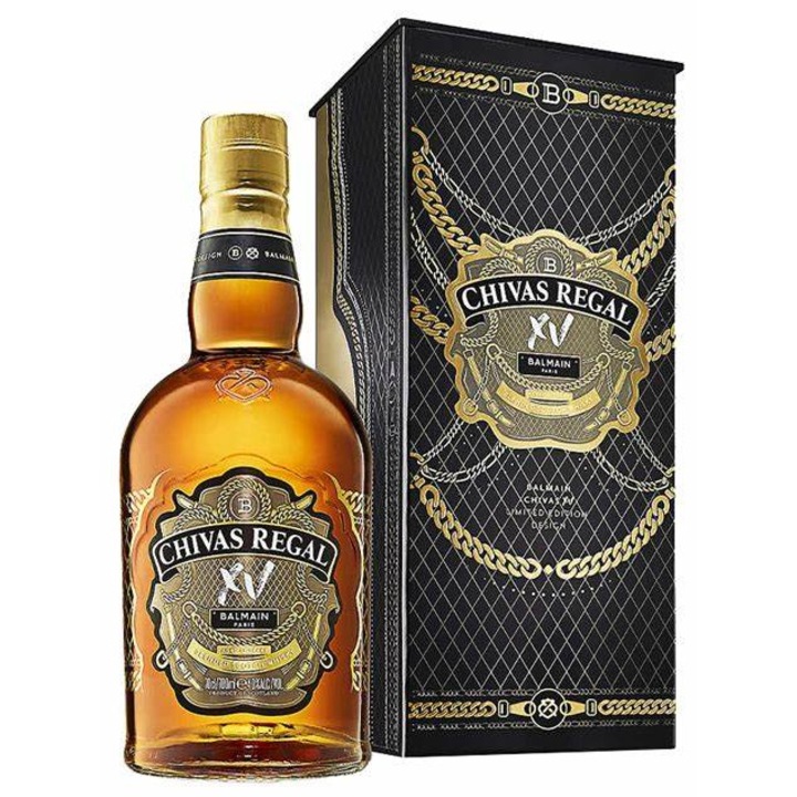 Whisky Chivas Regal XV Balmain, Blended 40%, Cutie, 0.7L