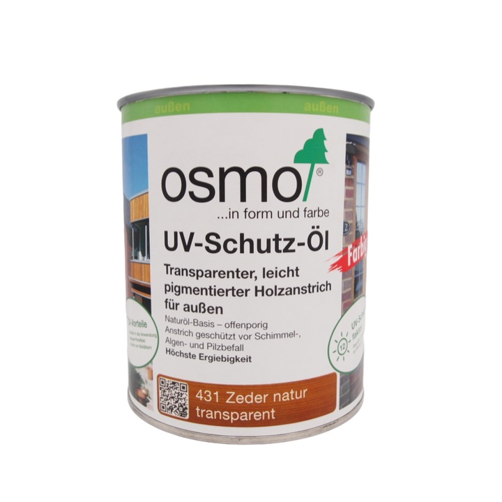 Ulei cu protectie UV pentru exterior, Osmo, UV-Protection-Oil Extra, culoare cedru, 0,75 L