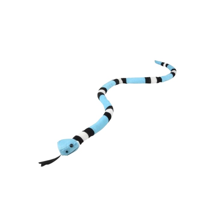Играчка Змия, Плюшена, Син, 70 см