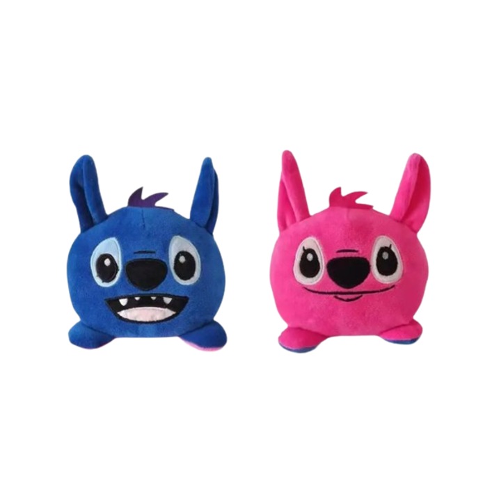 Jucarie Stitch, Cu Moods, Plus, 16 cm, Roz/Albastru inchis
