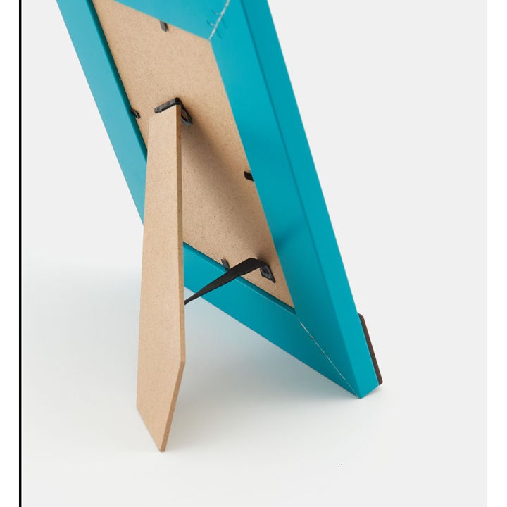 Dekoratív képkeret, fénykép mérete 10x15 cm, türkiz, keret mérete 18x23 cm