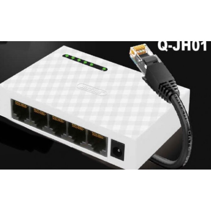 Switch de retea gigabit, 5 porturi, Fast Ethernet, 1000 mbps, alb/gri ...