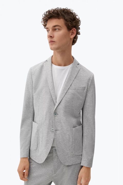 Светлосиво Slim fit мъжко яке Joog Suit, Светло сив