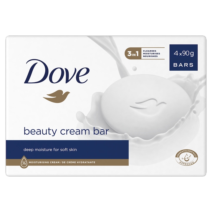 Dove szépségápoló krémszappan, 4x90 g