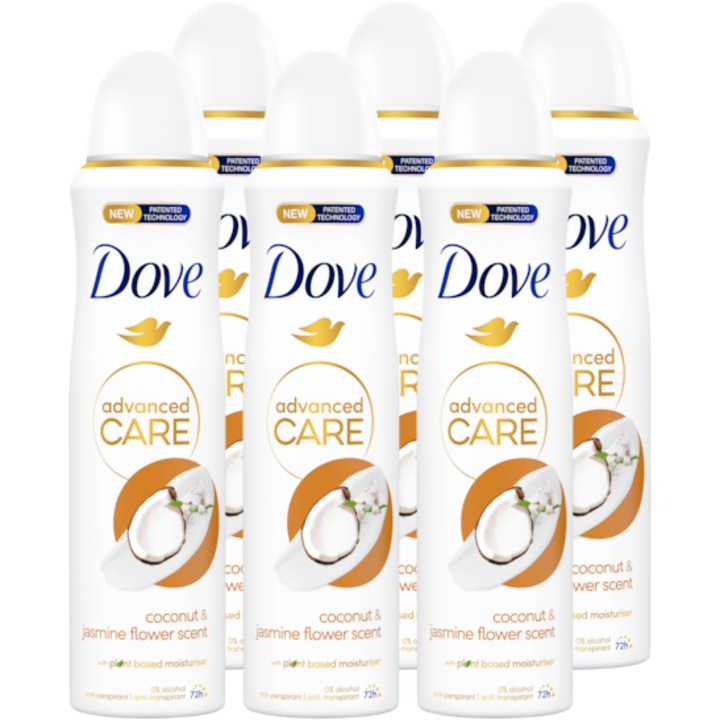 Dove kókusz és jázmin deo spray, 6x150 ml