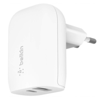 Incarcator de retea dual Belkin BOOST CHARGE 37w, 25w USB-C PD PPS + 12w USB-A, Alb