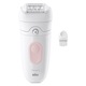 Epilator Braun Silk-épil 5 5-000 Wet & Dry, MicroGrip, Smart Light, 28 de pensete, 2 viteze, Alb.