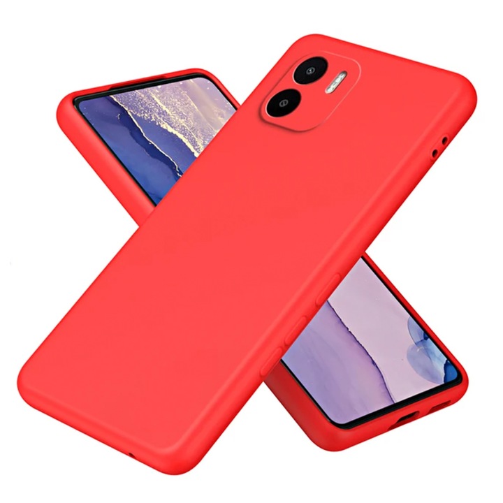 Силиконов калъф BestCase за Xiaomi Redmi A2 / Redmi A1, 1.2MM Microfiber interior, Premium Soft Liquid Silicone, Red