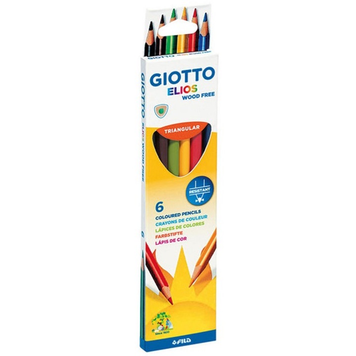 Színes ceruza 6-os Giotto Elios háromszögletű