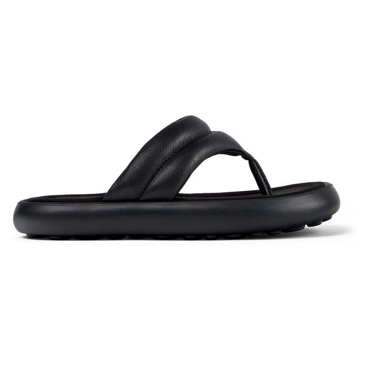 Camper, Papuci flip-flop matlasati de piele Pelotas Flota 26915, Negru