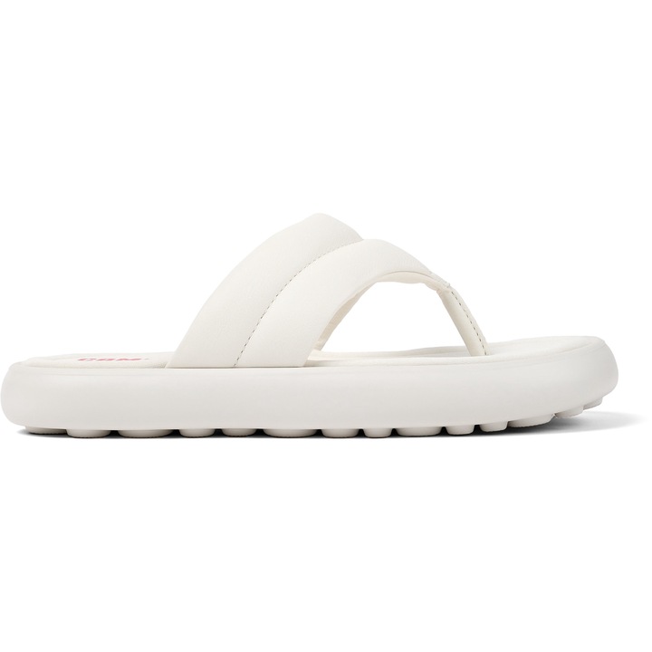 Camper, Papuci flip-flop matlasati de piele Pelotas Flota 26915, Alb