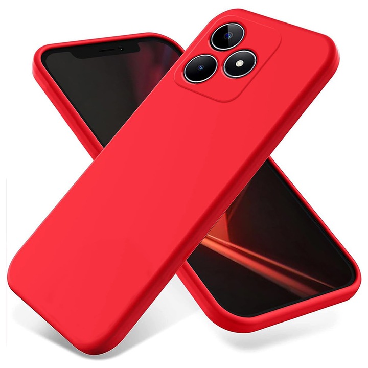 Силиконов калъф BestCase за Realme C53 / Narzo N53, 1.2MM Microfiber interior, Premium Soft Liquid Silicone, Red