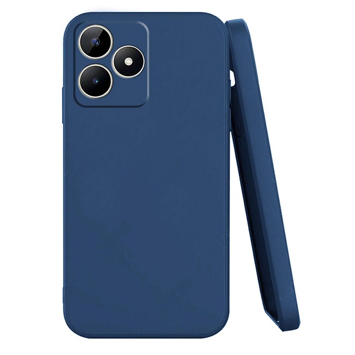Силиконов калъф BestCase за Realme C53 / Narzo N53, 1.2MM Microfiber interior, Premium Soft Liquid Silicone, Alaskan Blue