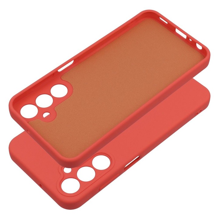 BestCase® Husa Premium Silicon, Compatibila Cu Apple iPhone 13 Mini, 1.2MM Slim, Microfibra in interior, Antisoc, Rezistent la socuri, Protectie Camera, Portocaliu