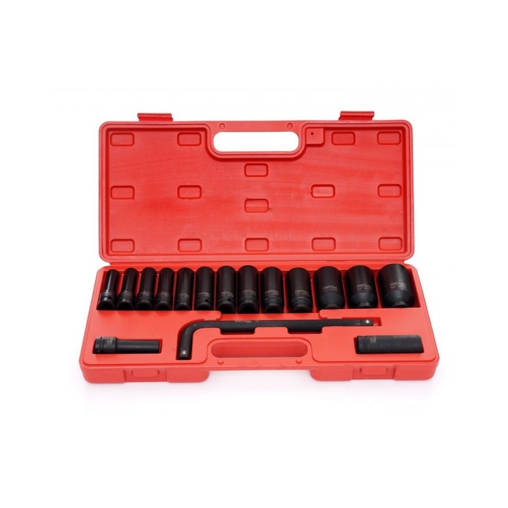 Set 15 chei tubulare impact, Kraft&Dele, KD11755, 1/2"