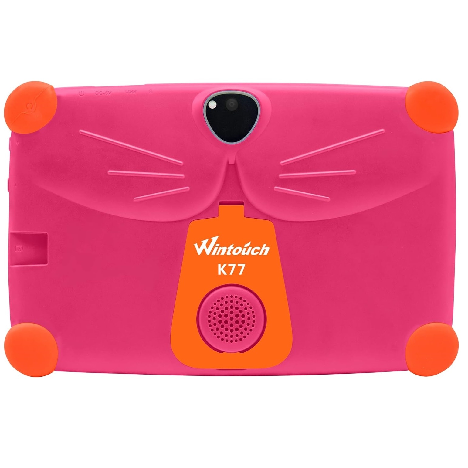 Tableta pentru copii Wintouch K77, Android, 1 GB RAM, 7 inchi, 8 GB, WIFI, Doua camere, Control parental, Roz