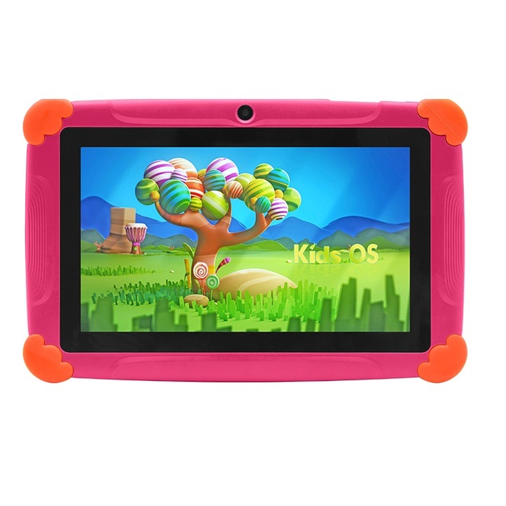 Gyermek Tablet NUBI Wintouch K77, Android, 1 GB RAM, 7 Hüvelykes, 8 GB, WIFI, Két kamera, Szülői felügyelet, Rózsaszín