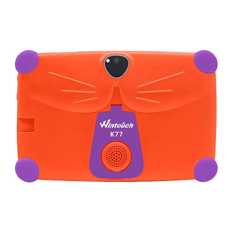 Tableta pentru copii Wintouch K77, Android, 1 GB RAM, 7 inchi, 8 GB, WIFI, Doua camere, Control parental, Portocaliu