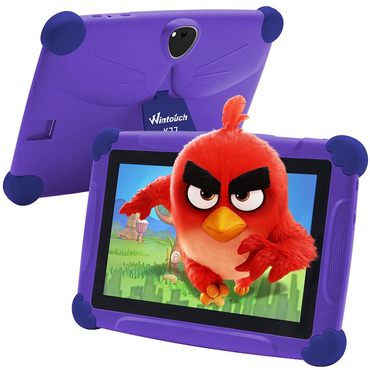 Детски таблет NUBI Wintouch K77, Android 7, 1GB RAM, 7 Inch, 8GB, WIFI, Две камери, Родителски контрол, Лилав