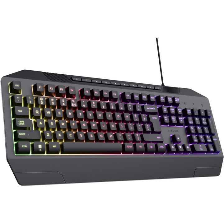 Геймърскa клавиатура Trust GXT 836 Evocx, Черен, USB