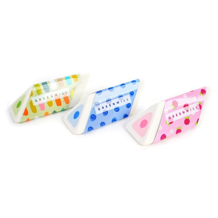 Set 24 radiere, Fandy, 5.2 x 2.2 x 2.2 cm, Multicolor