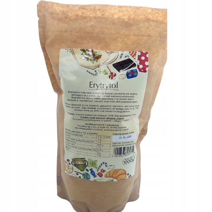 Indulcitor natural, Piec Przemian, Erytrytol, 1000 g