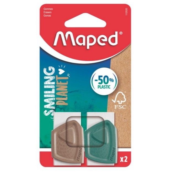 Set radiere, Maped, 2 bucati, Verde/Maro