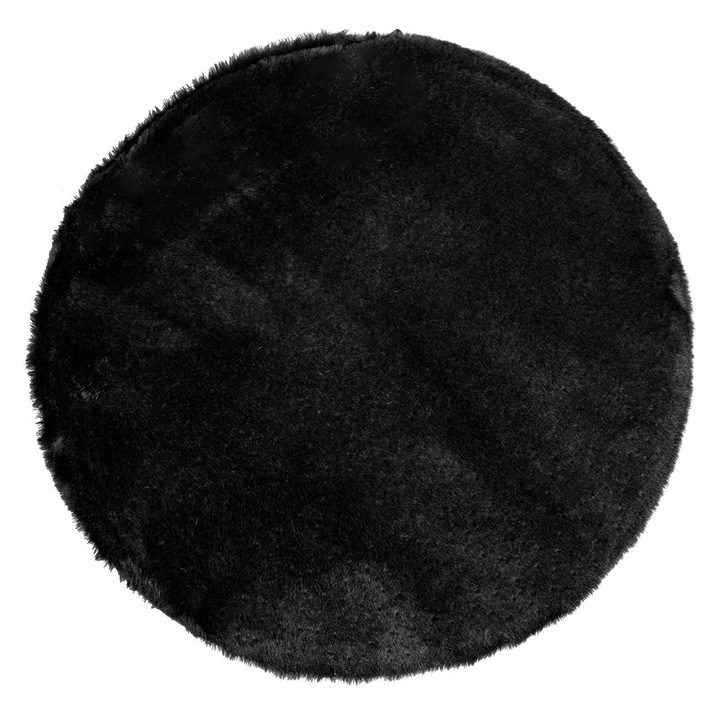 Párna Szék Téli, Műszőrme, Fekete, 38cm, MYONNA IT & E- COMMERCE ®