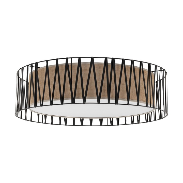 LED таванна лампа, TK Lighting, метал, черен цвят