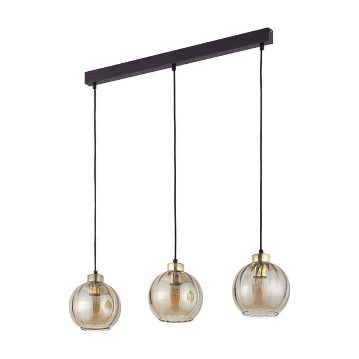 TK Lighting DEVI окачен полилей, метал/пластмаса, стъкло, E27