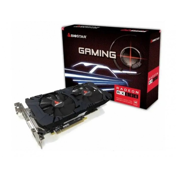Видео карта Radeon RX 580, 8GB GDDR5, 256 bit, 7680x4320px, 224x125x46mm