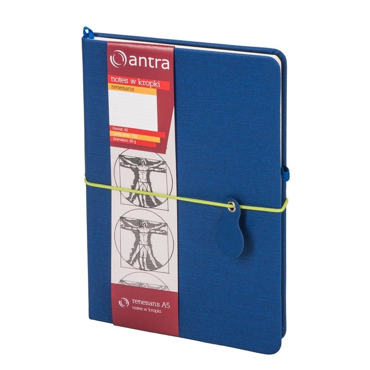 Agenda, Antra, Hartie, A5, 192 pagini, Albastru