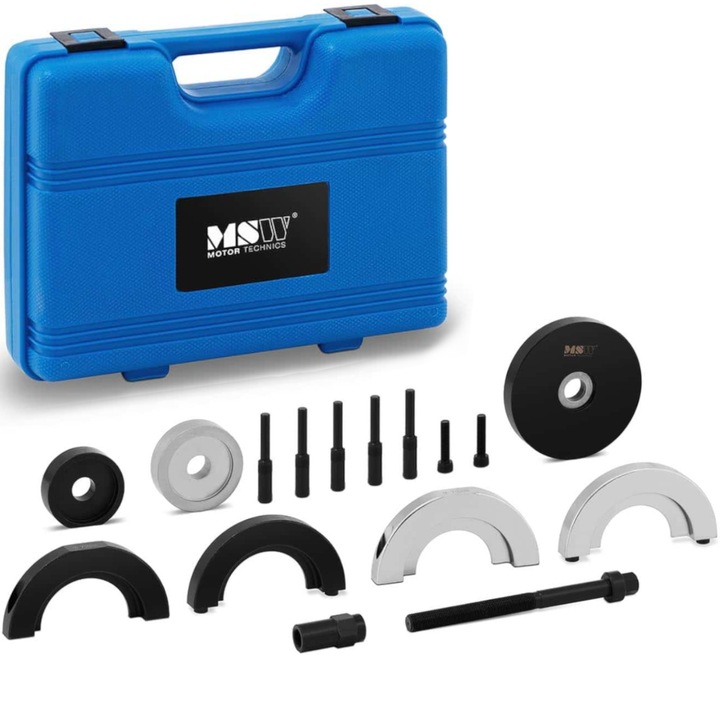 Trusa extractor rulment butuc fata, Msw, Otel, Pentru Audi/Skoda/VW/Seat, Negru/Argintiu