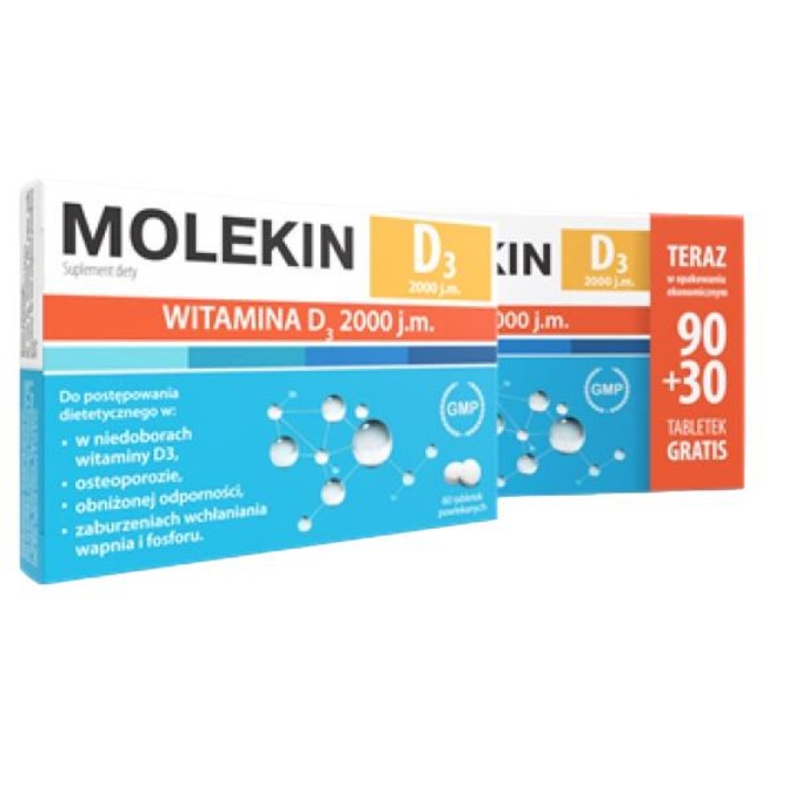 Supliment alimentar Molekin D3, Natur Produkt Pharma, 120 tablete