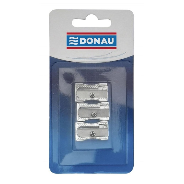 Set 3 Ascutitoare, DONAU, Aluminiu, Argintiu
