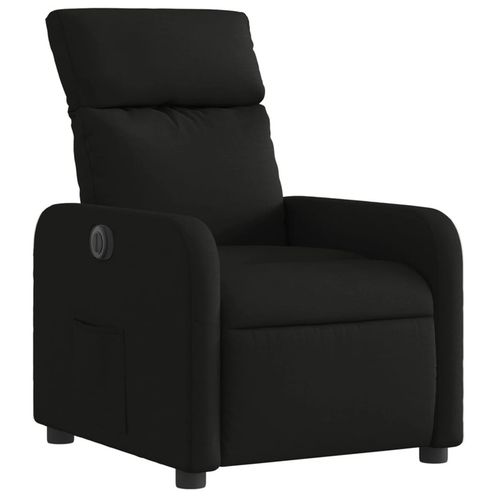 Кресло Zakito Europe, тапицирано, със страничен джоб, черно, 66x89.5x95.5 см