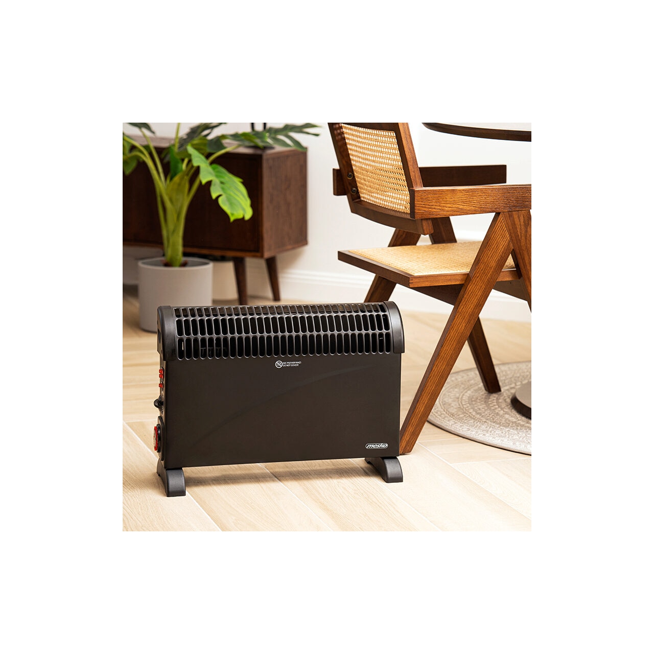 Convector electric negru, Termostat, 3 trepte de putere 750 / 1250 ...