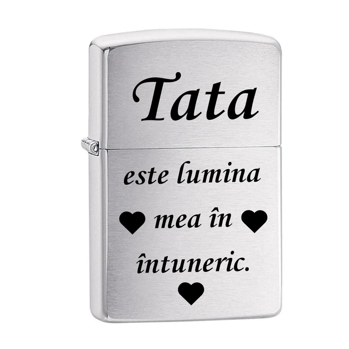 Bricheta cu benzina, gravata pentru tata, este lumina, Flacara Ajustabila, Reincarcabila, gri, 6 cm, Dalimag