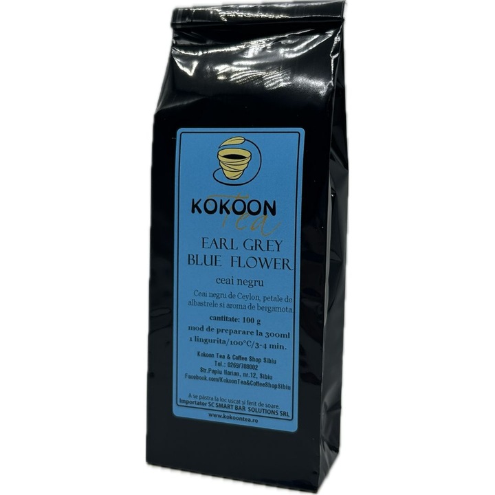 Ceai negru Earl grey blue flower, Kokoon Tea 100g