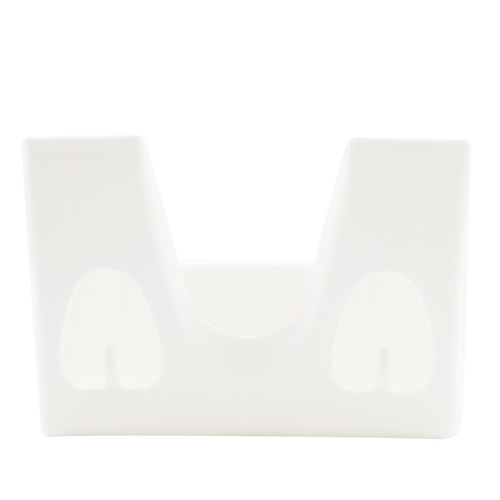 Jormftte evőeszköztartó, falra szerelhető, edényfedél és vágódeszka tartó, kampókkal, fehér