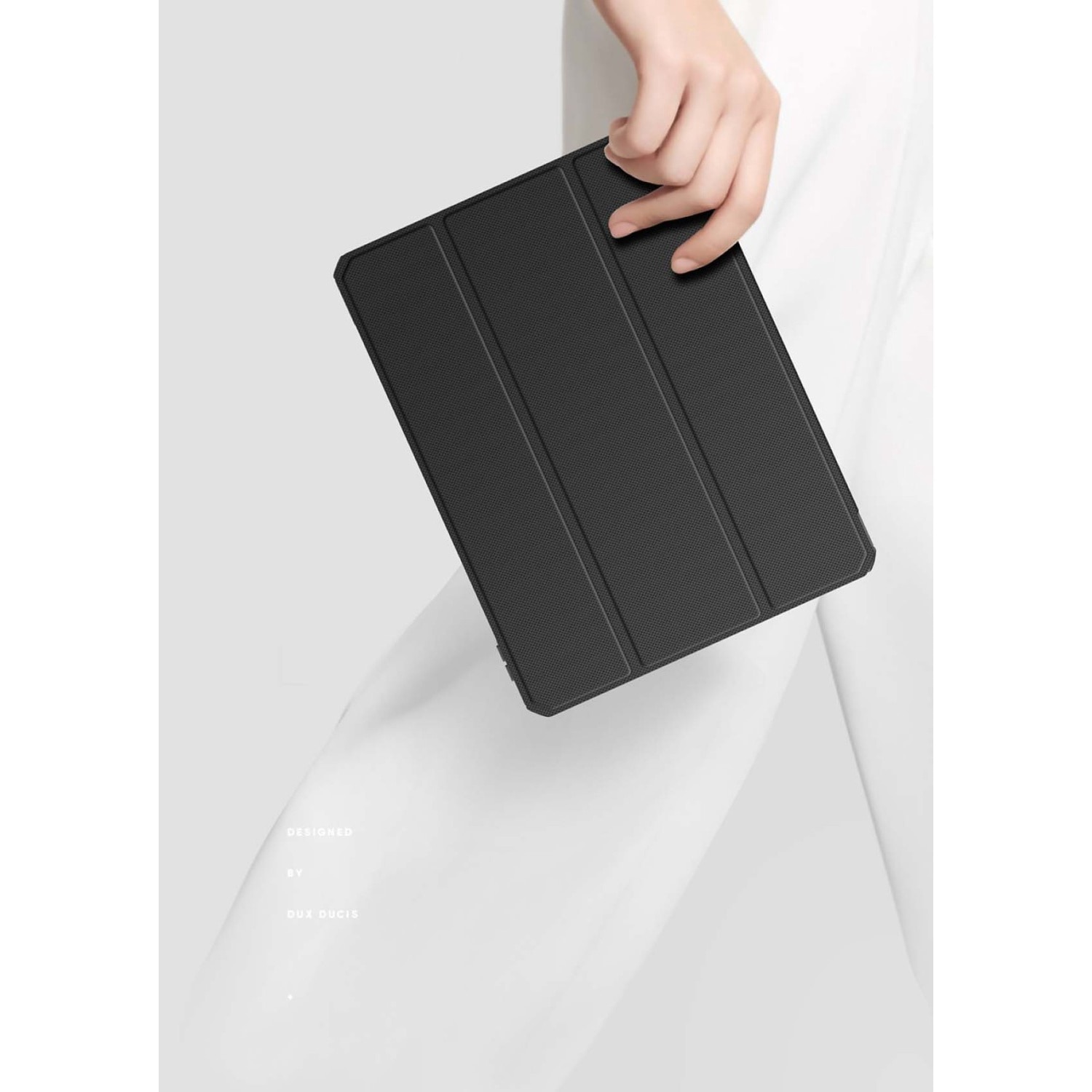 Husa premium pentru tableta SAMSUNG GALAXY TAB S8 Model X700/X706 si S7 Model T870/T875/T876B, Sigloo, cu suport Smart Pen Dux Ducis Toby, Black