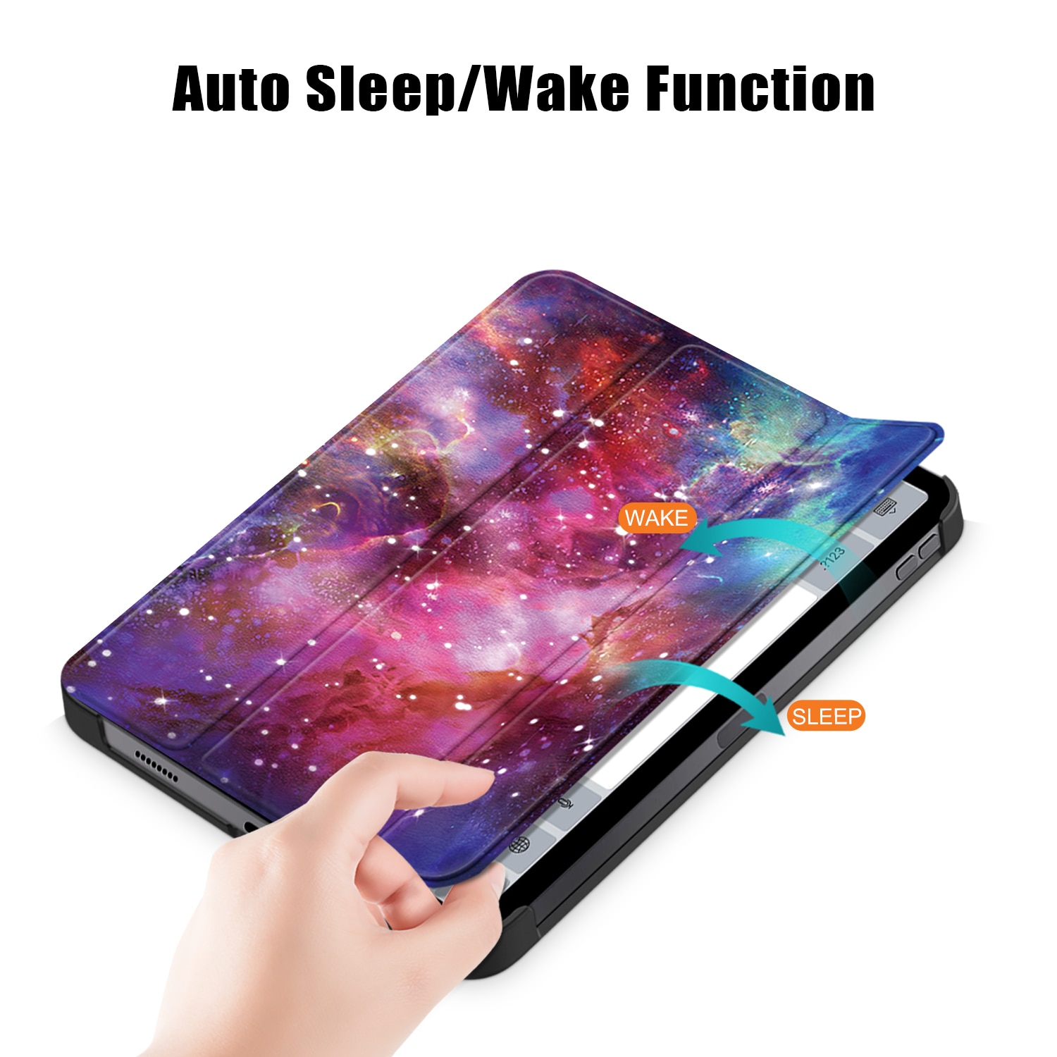 Husa de protectie premium Natty Pell, Compatibila Apple iPad 10 (2022), 10.9", Galaxy